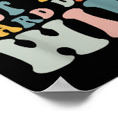 Groovyモチベーションを懸命日に勝たせないようにレトロ ポスター (角)