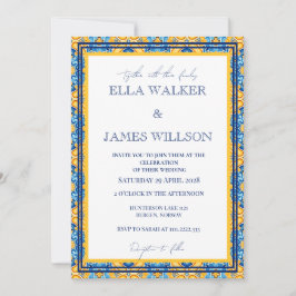 Groovyモロッコカスタマイズ結婚タイル 招待状