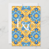 Groovyモロッコカスタマイズ結婚タイル 招待状 (裏面)