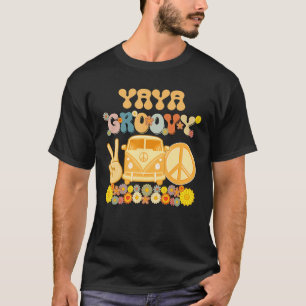 Groovyヤヤレトロマッチングファミリーベビーシャワーモス Tシャツ