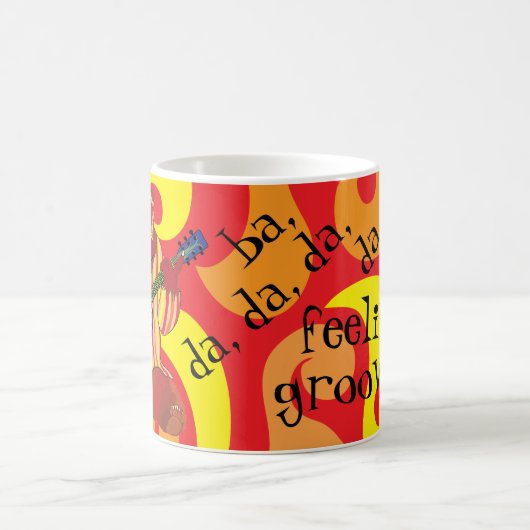 Groovyラブギターベアーコーヒーマグ コーヒーマグカップ (中央)