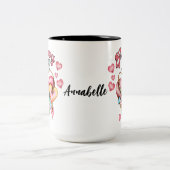 Groovyラブハートコーヒー15オズマグ ツートーンマグカップ (中央)