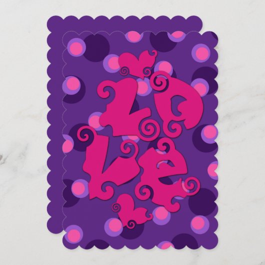 Groovyラブピンクオンパープルヒッピースタイル (正面/裏面)