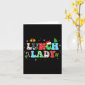 Groovyランチレディークリスマスマッチングクリスマスランチラ カード (黄色い花)