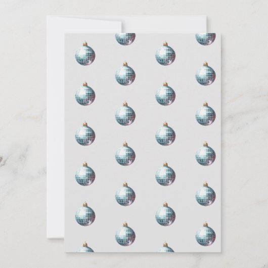 Groovyリトルクリスマスディスコお尻クリスマスパーティー 招待状 (裏面)