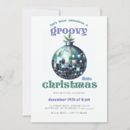 Groovyリトルクリスマスディスコセージクリスマスパーティー 招待状