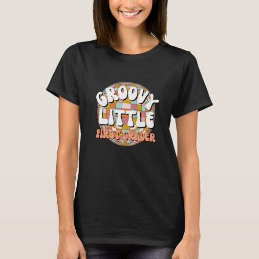 Groovyリトル1年生1年生Schoに戻る Tシャツ (正面)
