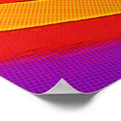 Groovyレインボーカラフルスワール ポスター (角)