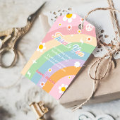 Groovyレインボーバースデーパーティーありがとうギフトラベル ギフトタグ