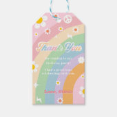 Groovyレインボーバースデーパーティーありがとうギフトラベル ギフトタグ (正面)