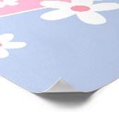 Groovyレインボーバースデーパーティーウェルカムサイン ポスター (角)