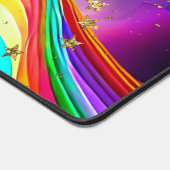 Groovyレインボーモダン抽象芸術 デスクマット (コーナー)