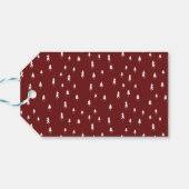 Groovyレッド&金ゴールドメリークリスマス ギフトタグ (裏面横)