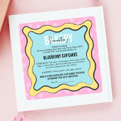 Groovyレトロおもしろいカラフルパティシエコテージ法 スクエアシール