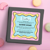 Groovyレトロおもしろいカラフルパティシエコテージ法 スクエアシール