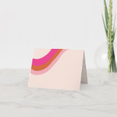 Groovyレトロかわいい幽霊ありがとう誕生日カード サンキューカード (裏面)