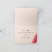 Groovyレトロかわいい幽霊ありがとう誕生日カード サンキューカード (内部)