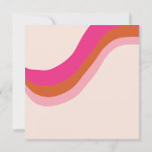 Groovyレトロかわいい幽霊ヘイBoo 1st誕生日 招待状 (裏面)