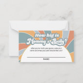 Groovyレトロどのように大きいママの腹の推測 ノートカード (正面)