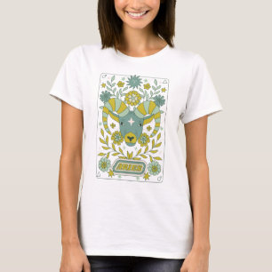 Groovyレトロアリー占星術アストロロジグリーン Tシャツ