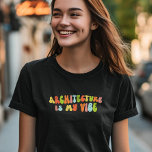 Groovyレトロアーキテクチャは私のVibe、建築家 Tシャツ<br><div class="desc">Groovyのアーキテクチャは私のTシャツである。それは建築家にとって素晴らしい贈り物だ。</div>