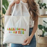 GroovyレトロアーキテクチャはMy Vibe、Architect トートバッグ<br><div class="desc">Groovy 'Architectureは私のヴィーブ'トートバッグ。それは素晴らしあなたの人生の建築家のための贈り物だ。</div>