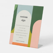 Groovyレトロアー結婚チ抽象芸術カスタムパーティー 台座サイン (正面)