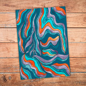 Groovyレトロウェーブブルー結婚のリハーサルディナー 招待状