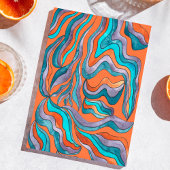 Groovyレトロオレンジウェー結婚ブのリハーサルディナー 招待状