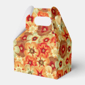 Groovyレトロオレンジヒッピー花パターン フェイバーボックス (裏面サイド)