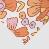 Groovyレトロオレンジ花模様 薄葉紙 (詳細)