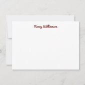 Groovyレトロカラフルカスタムフローラ名の追加 ノートカード (正面)