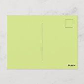 Groovyレトロカラフルフローラ60s 70sありがとう ポストカード (裏面)