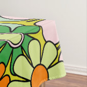 Groovyレトロガーデン60s 70s春フローラルパターン テーブルクロス (インサイチュ)