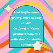 Groovyレトロクリスマスツリーパターンフォトフレーム シーズンカード