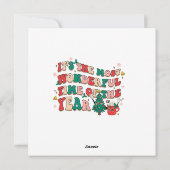 Groovyレトロクリスマスホリデーカード シーズンカード (裏面)