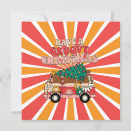 Groovyレトロクリスマスホリデーカード シーズンカード