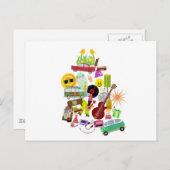 Groovyレトロコラージュ ポストカード (正面/裏面)