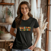 Groovyレトロコーチングは私のヴィーブ、コーチ Tシャツ