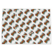 Groovyレトロサイケデリック70sヒッピーファンキーアート ラージペーパーバッグ (正面)