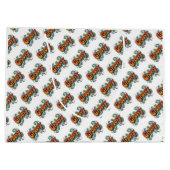 Groovyレトロサイケデリック70sヒッピーファンキーアート ラージペーパーバッグ (裏面)