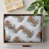 Groovyレトロサイケデリック70sヒッピーファンキーアート 薄葉紙 (ギフト)