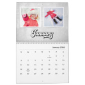 Groovyレトロスタイル文字、編集可能なカスタム写真 カレンダー (1月 2026)