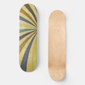 Groovyレトロスパイラルサンビーム線スワールデザイン スケートボード (正面)