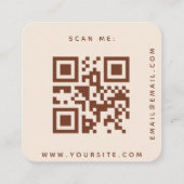 Groovyレトロタイポグラフィ70s QRコードウェディングRSVP エンクロージャーカード (裏面)