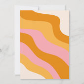 Groovyレトロデイジーフラワーズブライダルシャワー 招待状 (裏面)