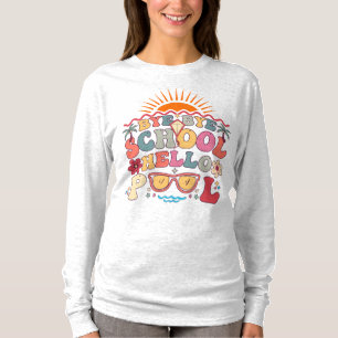 Groovyレトロデザインバイバイバイスクールハロープールクール Tシャツ