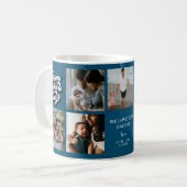 Groovyレトロハッピー父の日7写真コラージュ コーヒーマグカップ (正面左)