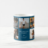 Groovyレトロハッピー父の日7写真コラージュ コーヒーマグカップ (中央)