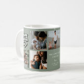 Groovyレトロハッピー父の日7写真コラージュ コーヒーマグカップ (正面左)